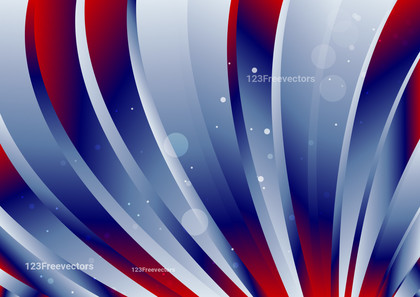Red and Blue Curved Stripes Gradient Background