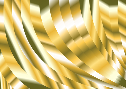 Green White and Gold Abstract Curved Stripes Gradient Background Vector Art