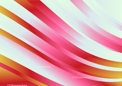 Abstract Orange Pink and White Gradient Curved Stripes Background