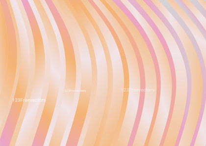 Abstract Orange Pink and White Curved Stripes Gradient Background