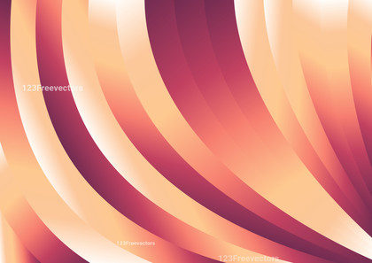 Orange Pink and White Abstract Gradient Curved Stripes Background