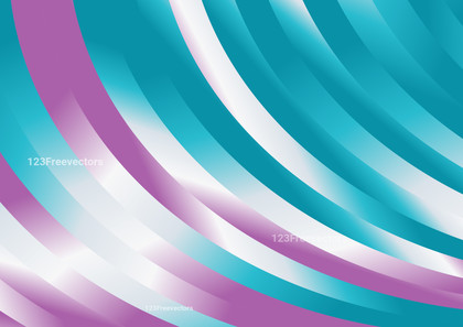 Pink Blue and White Abstract Curved Stripes Gradient Background