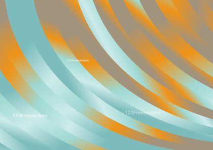 Abstract Blue Orange and Brown Gradient Curved Stripes Background