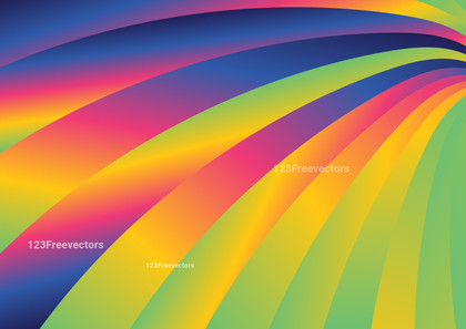 Pink Blue and Yellow Curved Stripes Gradient Background