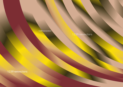 Pink Brown and Yellow Abstract Curved Stripes Gradient Background