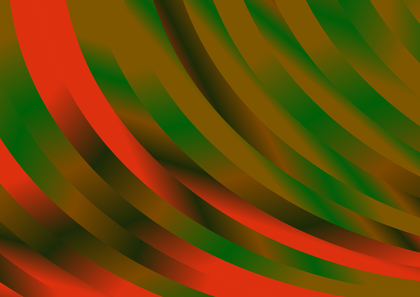 Abstract Red Brown and Green Curved Stripes Background