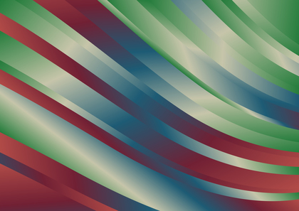 Red Green and Blue Gradient Curved Stripes Background Image