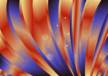 Abstract Red Orange and Blue Gradient Curved Stripes Background