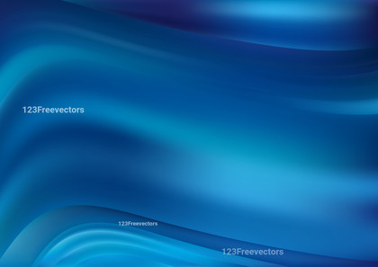 Blue Blurred Waves Background Vector Illustration