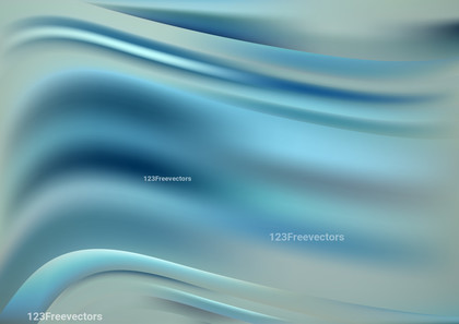 Abstract Blue Blurred Waves Background Vector