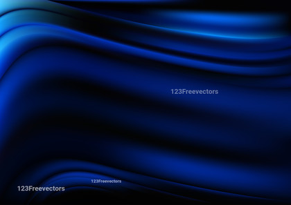 Abstract Cool Blue Blurred Wavy Background