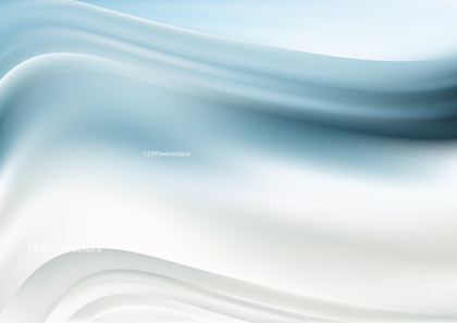 Abstract Blue and White Blurred Wave Background Vector
