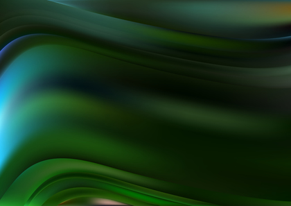 Abstract Blue and Green Wavy Blurred Background