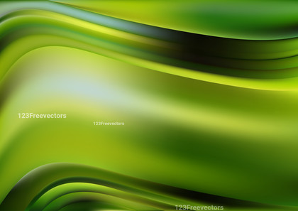 Green and Yellow Blurred Waves Background Illustration
