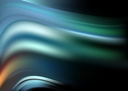 Abstract Black Blue and Green Wavy Gradient Blur Background