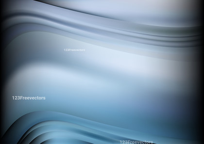 Abstract Blue Grey and Black Blurred Waves Background Vector Image
