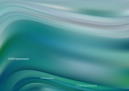 Abstract Blue Green and Grey Blurred Waves Background