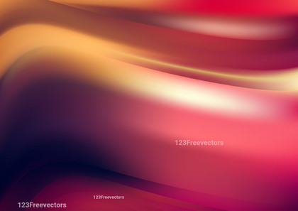 Abstract Pink Blue and Orange Wavy Blurred Background Vector Illustration