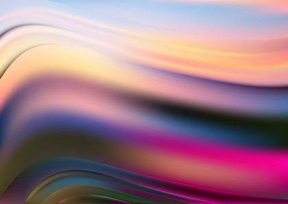 Abstract Pink Blue and Yellow Wavy Blurred Background