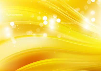 Abstract Yellow Bokeh Curve Background