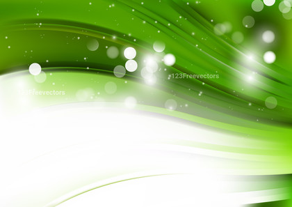 Green and White Bokeh Curve Background