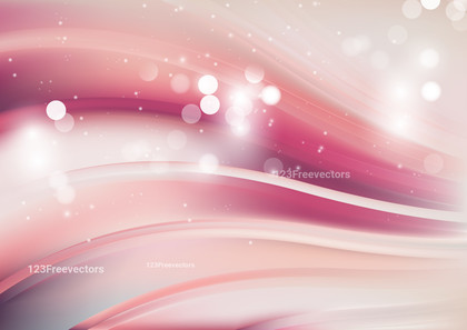 Pink and White Bokeh Wavy Background Illustrator
