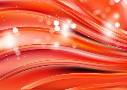 Abstract Red and Orange Bokeh Wavy Background