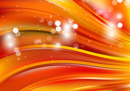 Abstract Red and Yellow Bokeh Curve Background
