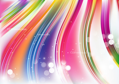 Colorful Bokeh Wave Background