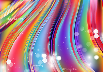 Colorful Bokeh Curve Background