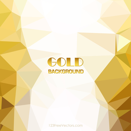Geometric Polygon Light Golden Background Clip Art