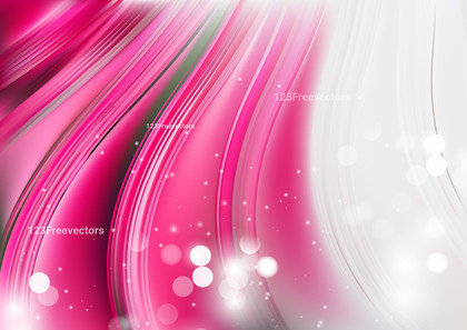 Abstract Pink and White Bokeh Vertical Wavy Background Vector Graphic