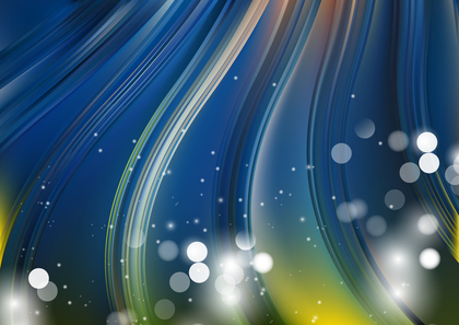 Abstract Blue and Green Bokeh Wave Background Vector Image