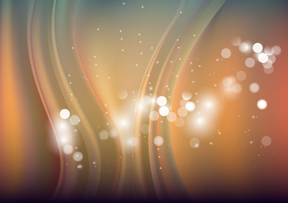 Abstract Blue and Orange Bokeh Curve Background Vector Illustration