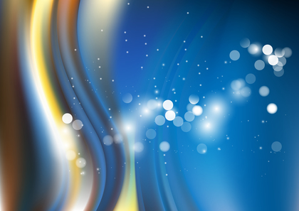 Abstract Blue and Orange Bokeh Wave Background