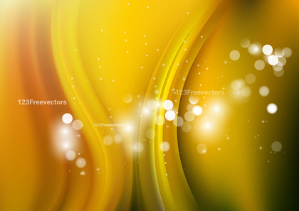 Abstract Orange and Green Bokeh Curve Background Vector