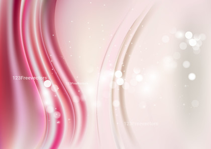Abstract Pink and Beige Bokeh Wave Background