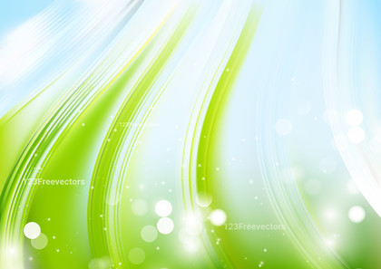Blue Green and White Bokeh Curve Background Vector Art