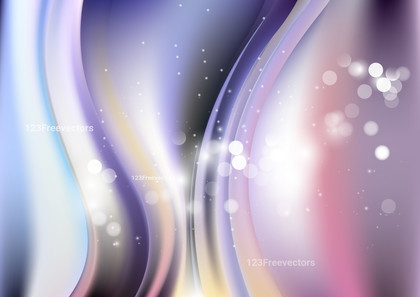 Abstract Pink Blue and White Bokeh Wave Background