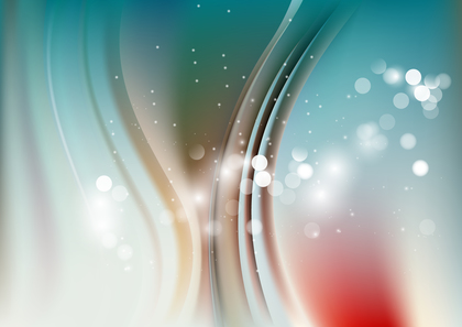 Abstract Brown Red and Blue Bokeh Curve Background