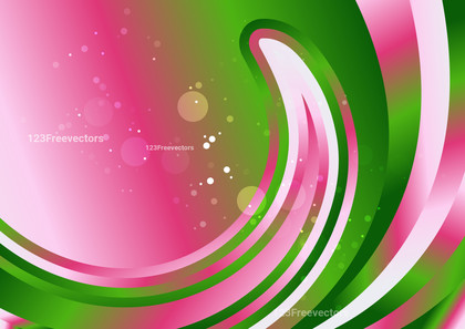 Pink and Green Curve Background Template