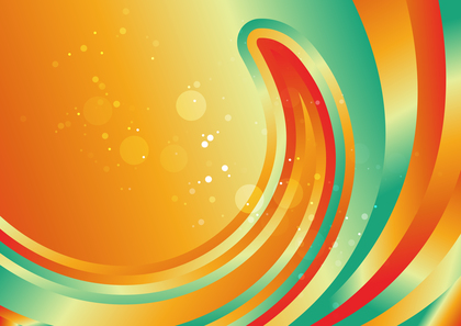 Red Orange and Blue Abstract Curve Background Template