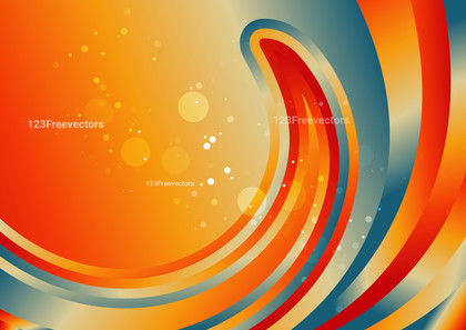 Red Orange and Blue Abstract Curve Background Template Illustration