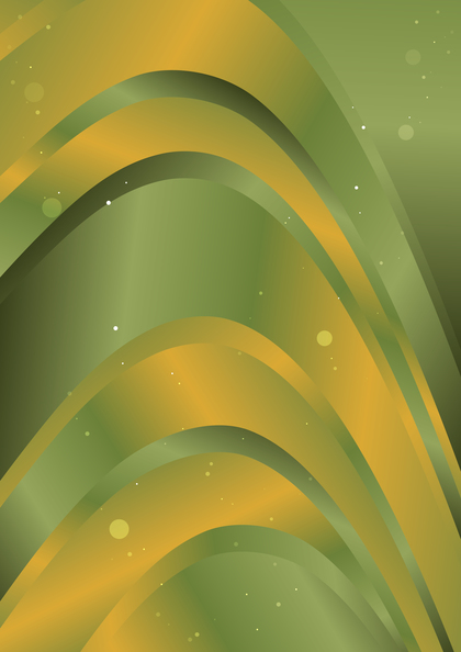 Green and Gold Abstract Gradient Curve Background