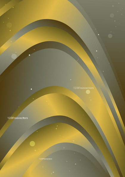 Grey and Gold Abstract Gradient Curve Background Graphic