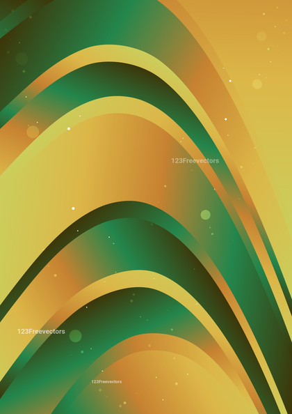 Orange and Green Gradient Curve Background Vector Image