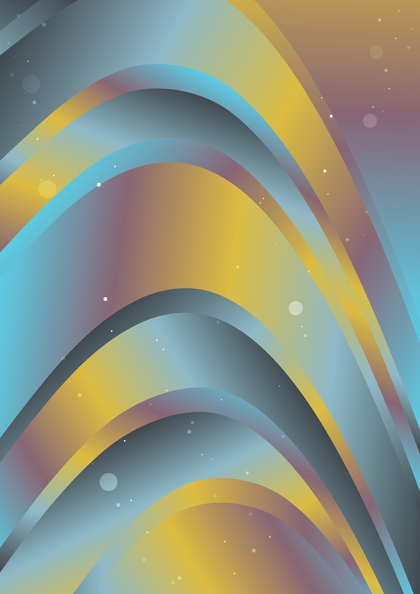 Pink Blue and Orange Abstract Gradient Curved Background Vector Graphic