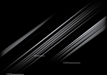 Abstract Black and Grey Shiny Straight Lines Background Design
