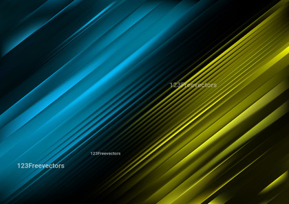 Shiny Blue Gold and Black Straight Lines Background