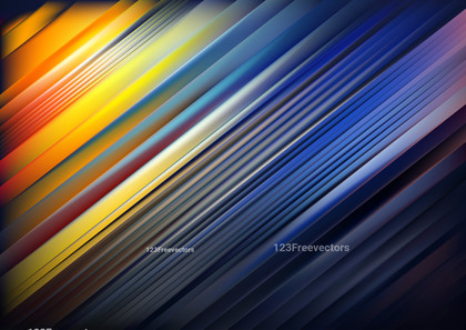 Shiny Blue Orange and Black Diagonal Lines Background Vector Image